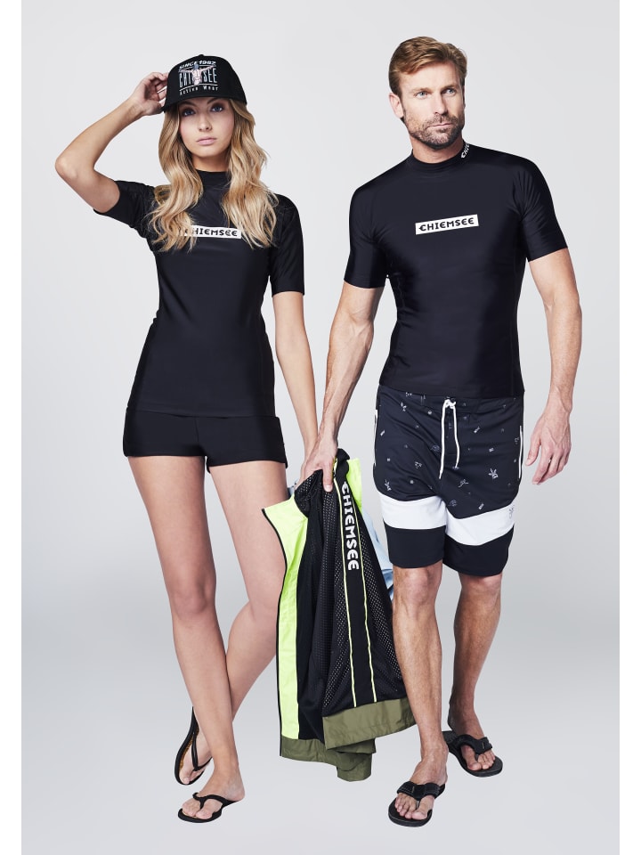 Chiemsee Badeshirt in Schwarz-Weiß günstig kaufen XS