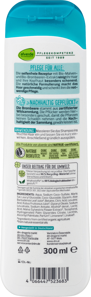 Shampoo Family Bio-Malve, Bio-Brombeere, 300 ml