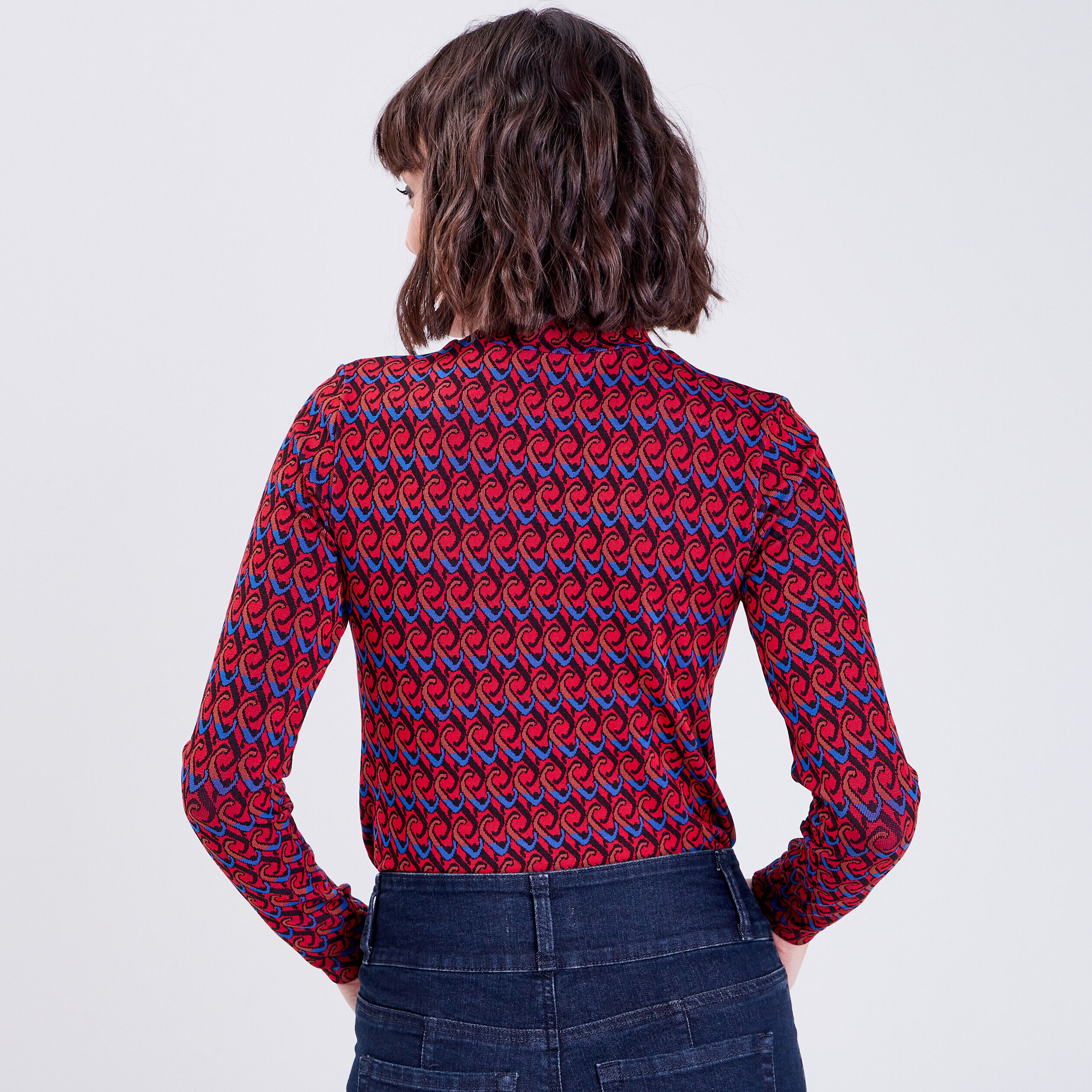 T-shirt manches longues rouge femme | Cache Cache
