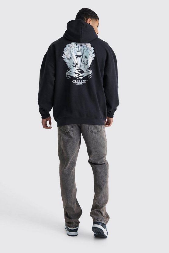 Oversize Hoodie mit Cosmic Glow Print