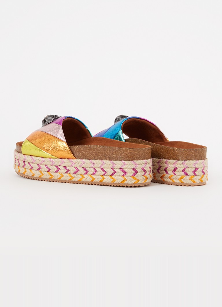 Kurt Geiger Kensington leather slipper with metallic finish