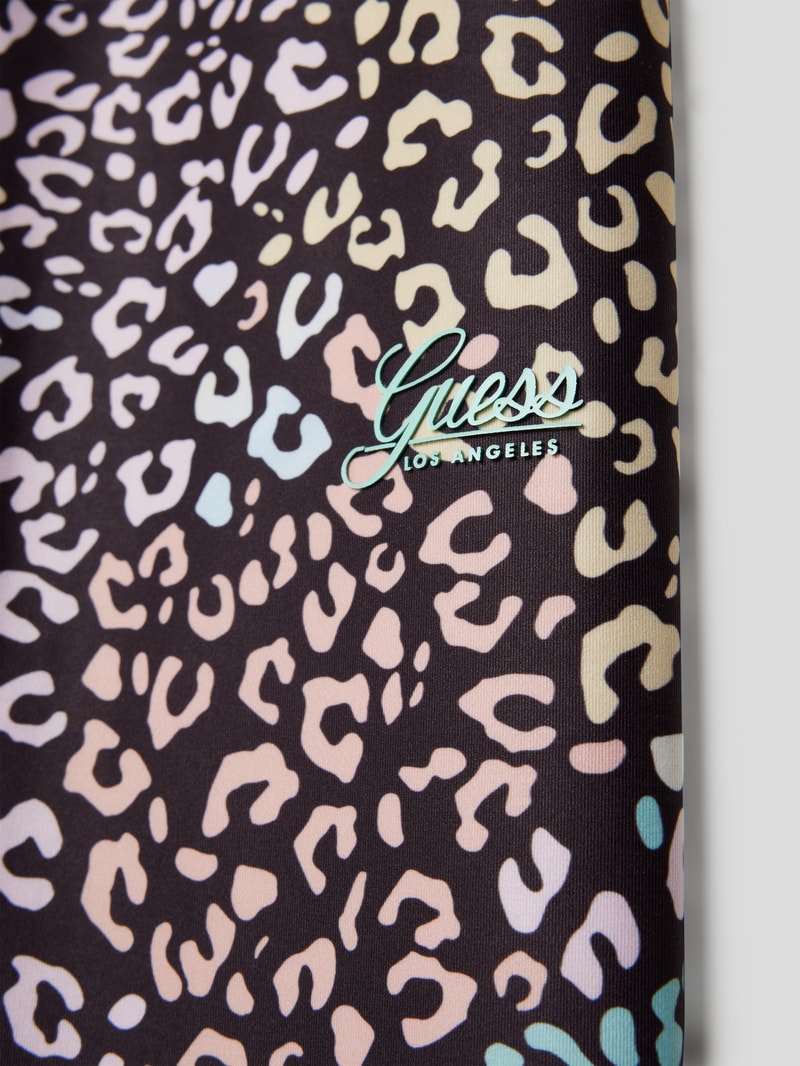 Leggings mit Allover-Muster in schwarz