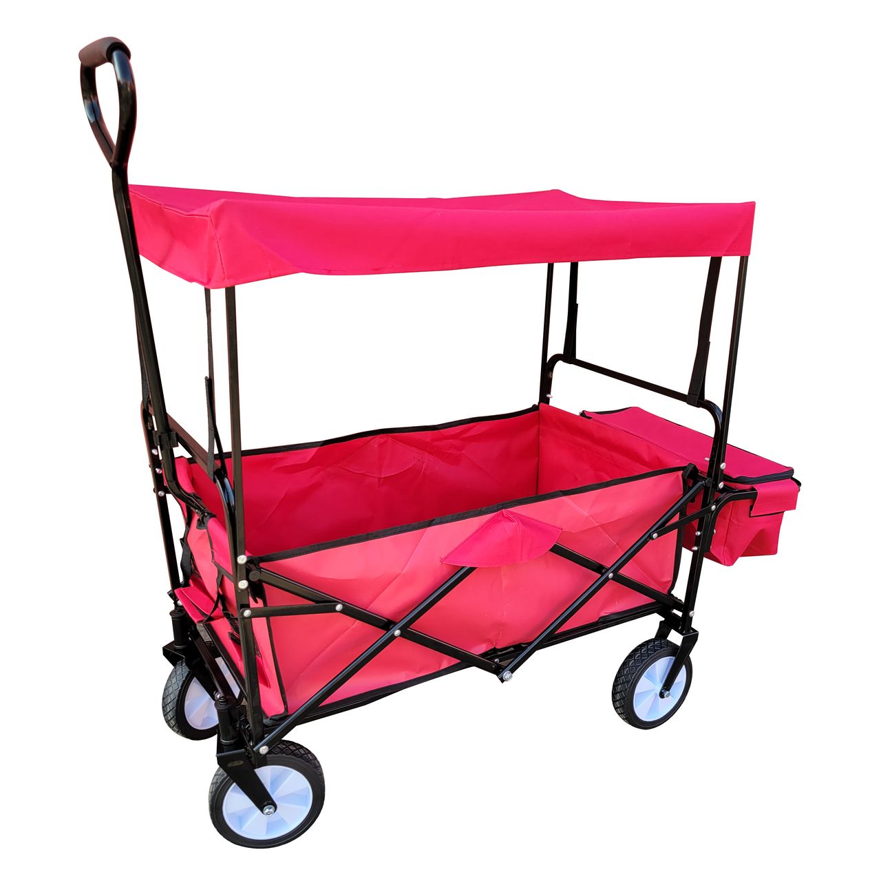 Green Yard Bollerwagen mit Dach und Korb, ca. 90 x 53 x 118 cm