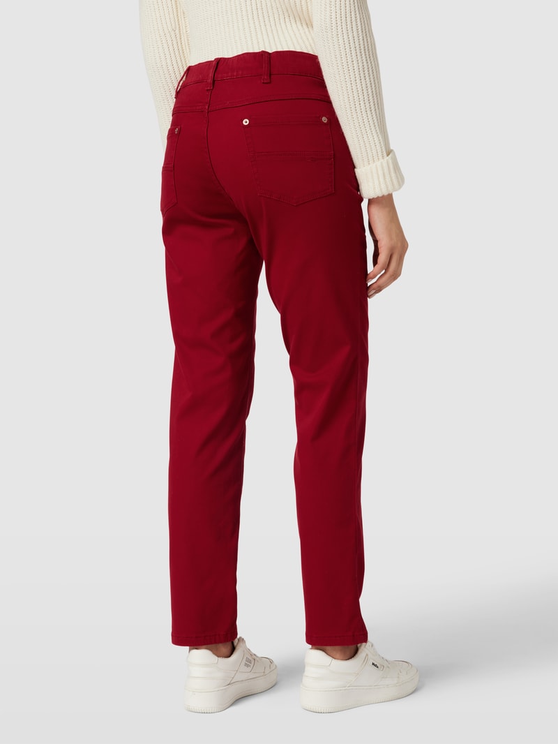 Comfort Fit Jeans im 5-Pocket-Design Modell 'GRETA' in rot