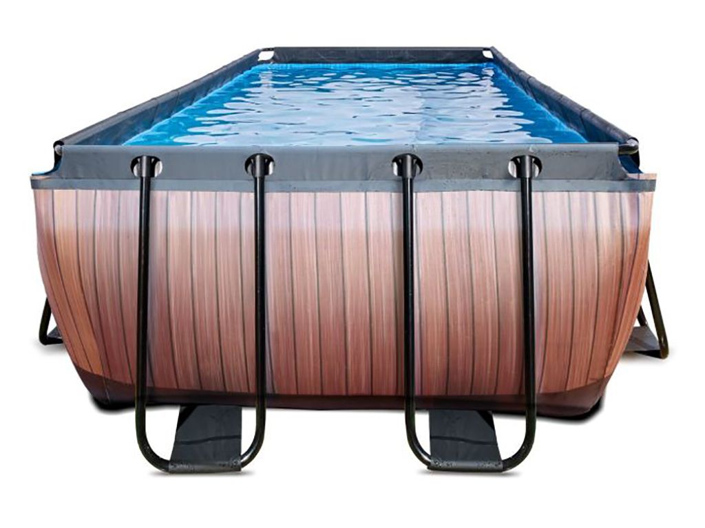 EXIT Holz 540 x 250 x 122 pool mit Sandfilterpumpe & Stufen