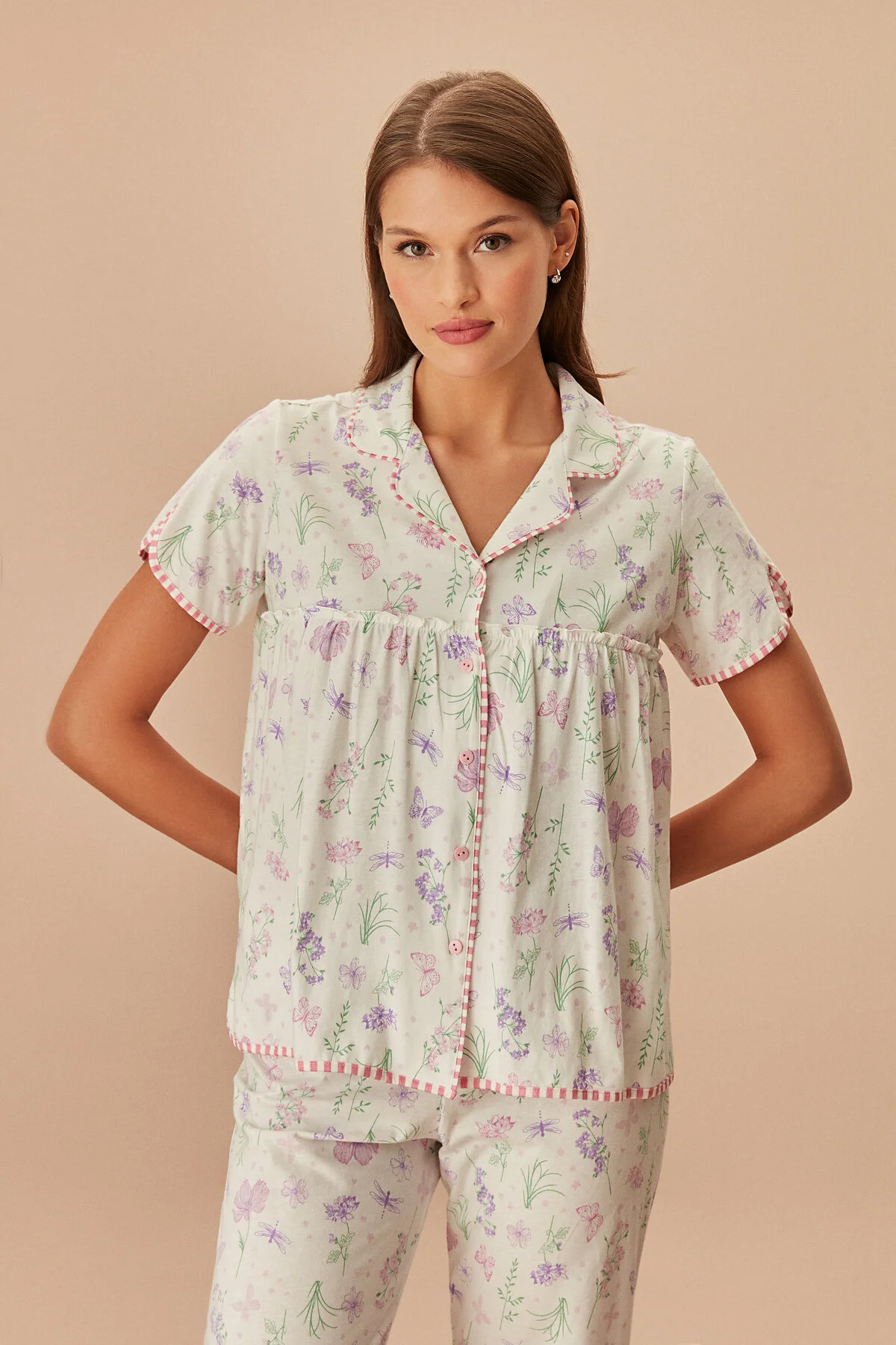 SUWEN  Maskulines Pyjama-Set mit Schmetterlingen