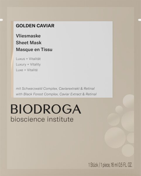 Biodroga Bioscience Institute Golden Caviar Vliesmaske  Gesichtsmaske