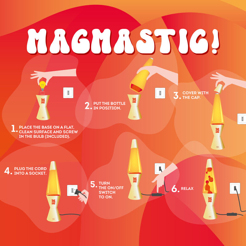 Lámpara de lava - ¡Magnética!
