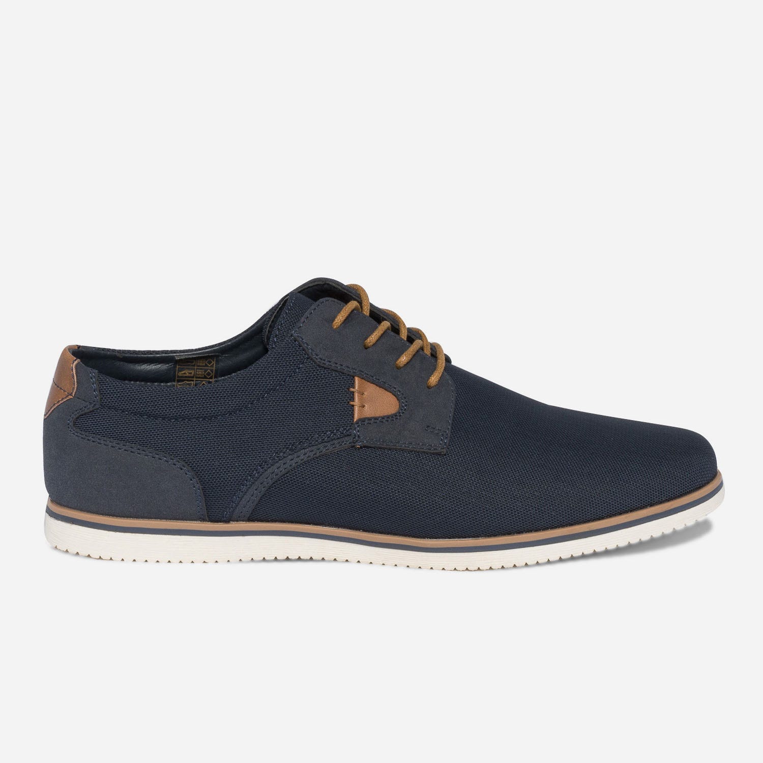 Derby confort marine en textile