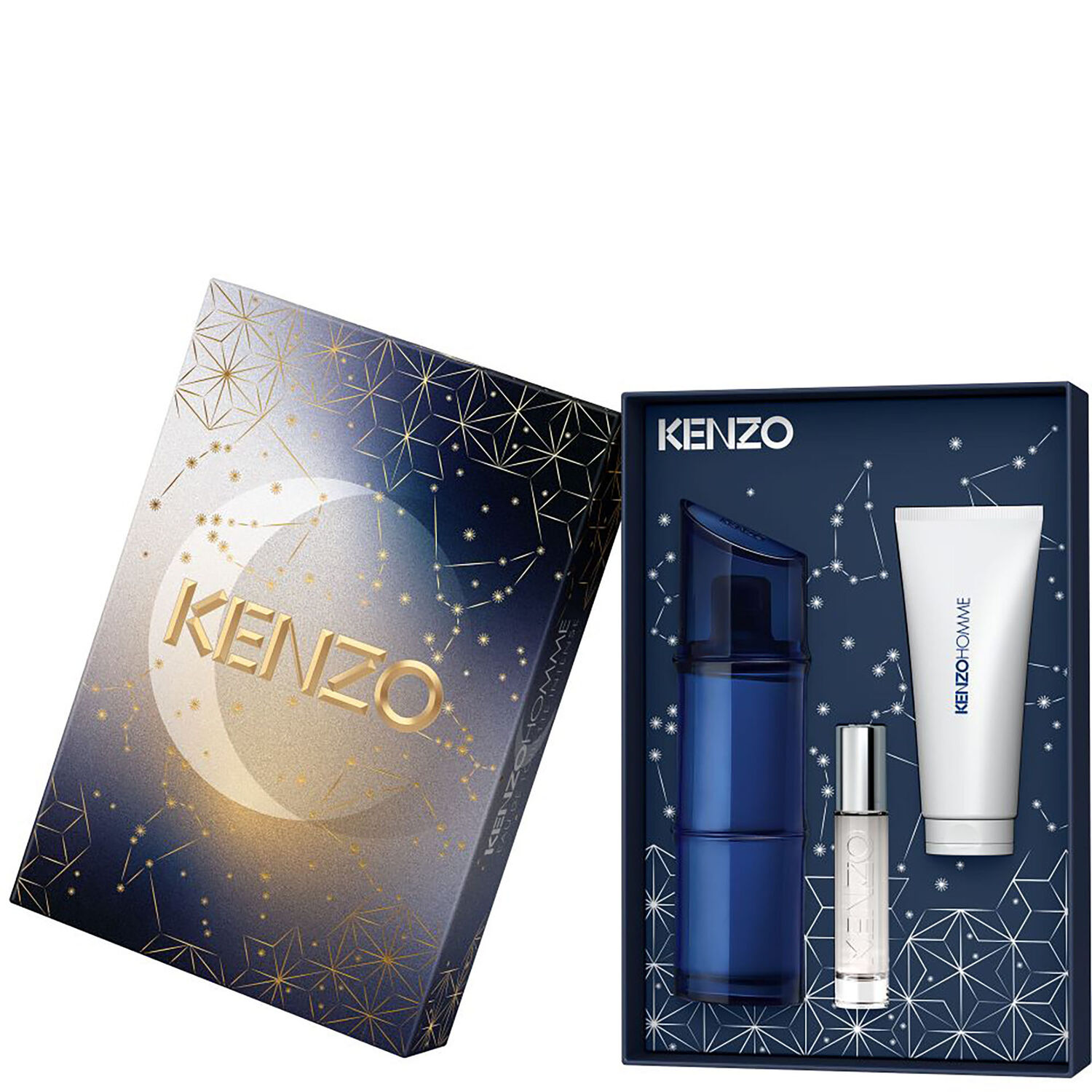 Kenzo Kenzo Homme Coffret Eau de Toilette Intense 110 ml + Gel Douche 75 ml + Vaporisateur de Voyage 10 ml
