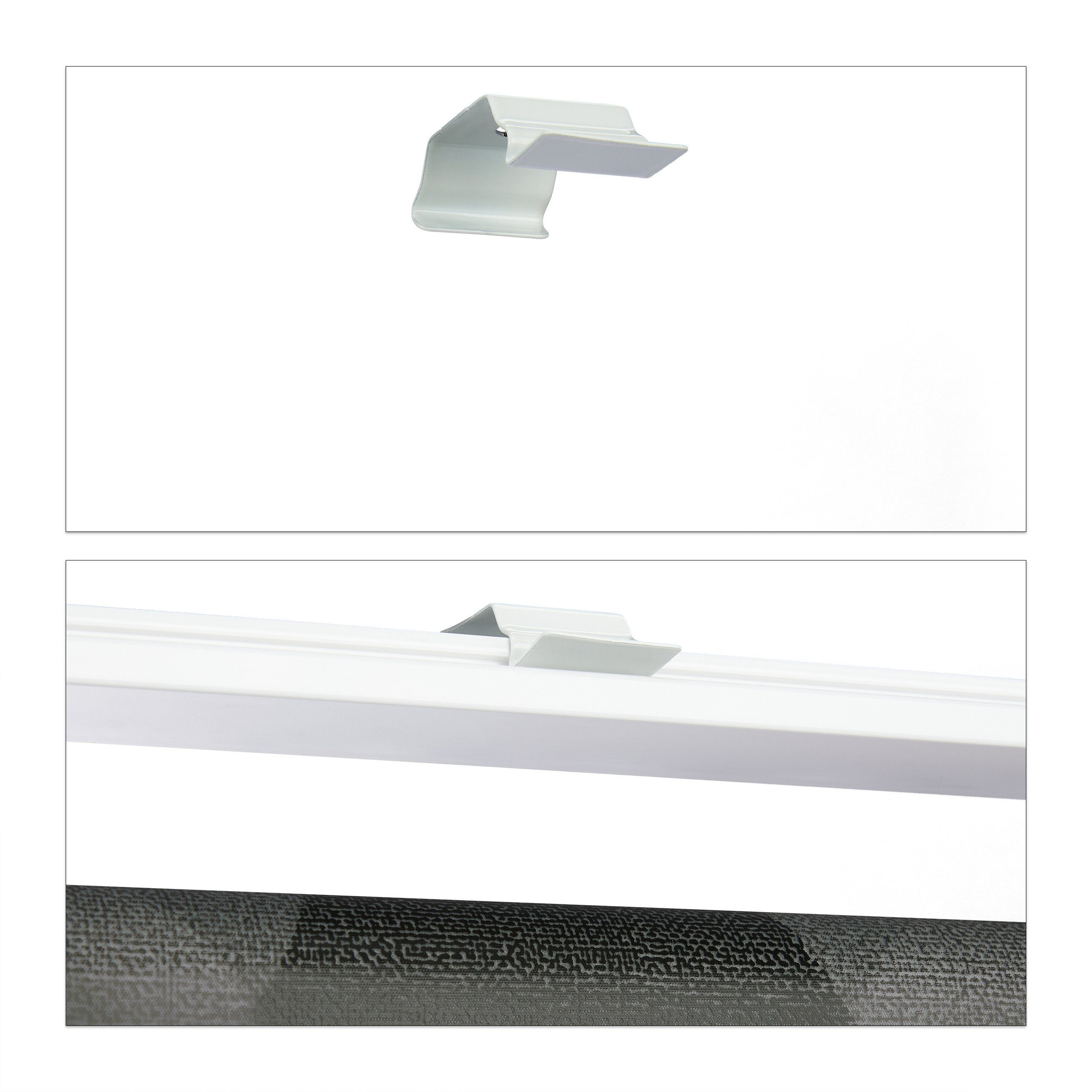 relaxdays Duschrollo Duschrollo grau Punkte Breite 60 cm, 60x240cm