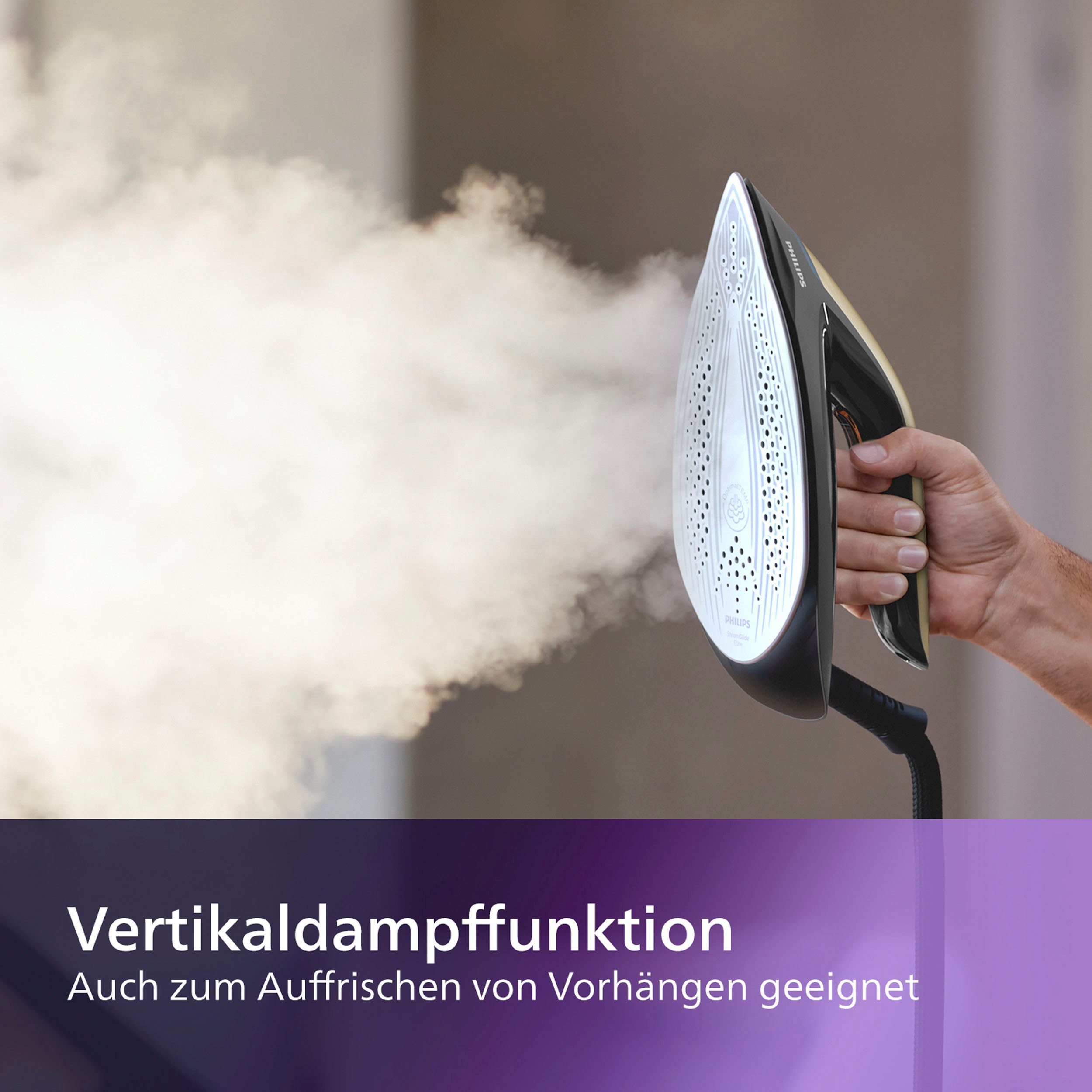 Philips Dampfbügelstation PerfectCare 8000 Series PSG8140/80, 1800 ml Wassertank, 2.700 Watt, OptimalTemp & DynamicQ Sensor, 700 gr Dampfstoß