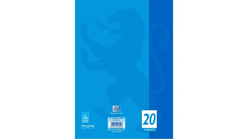 Oxford Heft A4 Lineatur 20 16 Blatt
