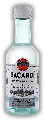 Bacardi Carta Blanca 0,05 Liter Bacardi Carta Blanca 0,05 Liter  0,05	 Liter - Vol 37,5%
