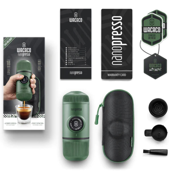 NANOPRESSO INKL. SCHUTZHÜLLE - MOSS GREEN - Kaffeepresse