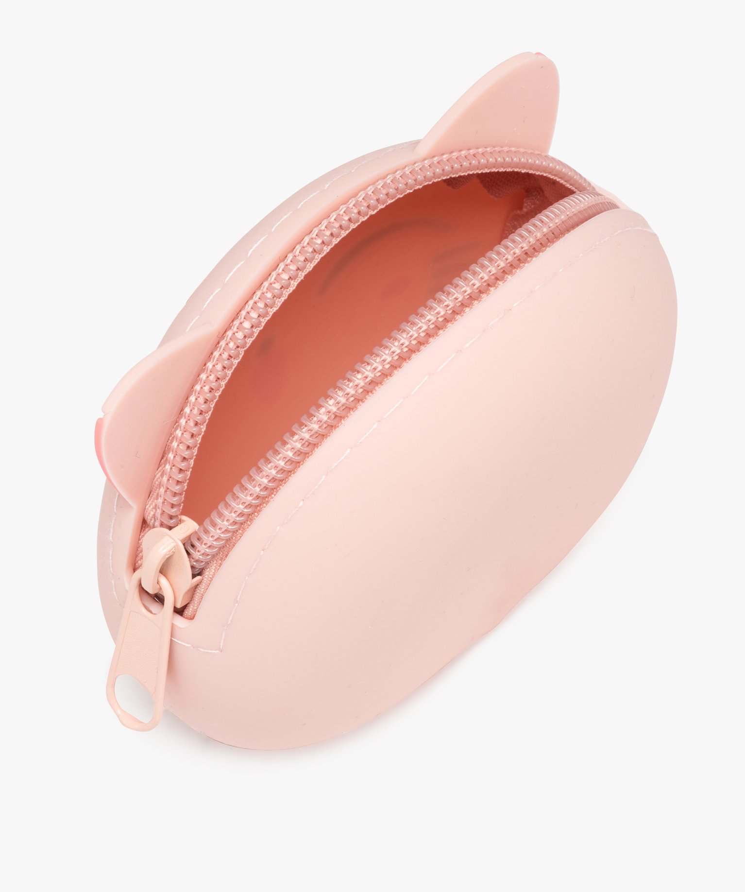 Porte-monnaie chat en silicone souple fille rose | GEMO