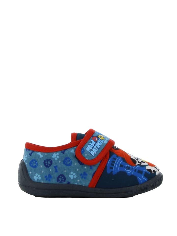 Paw Patrol Hausschuhe mit Paw Patrol Chase und Marshall Motiv, in Blau, mit Klettverschluss günstig kaufen