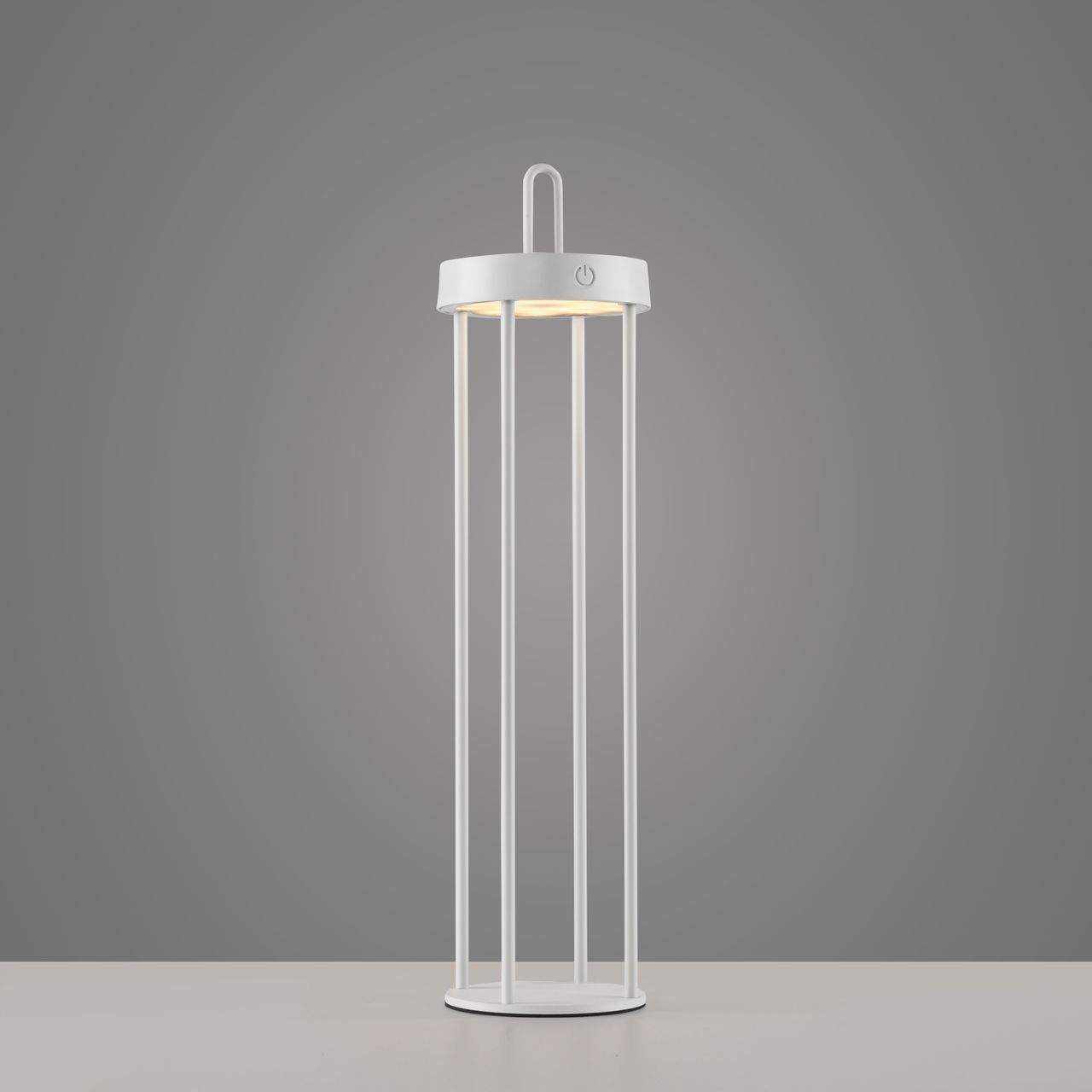 JUST LIGHT Akku Tischleuchte ANSELM, 1x LED-Board/1,50Watt/2700Kelvin, IP44,Weiss