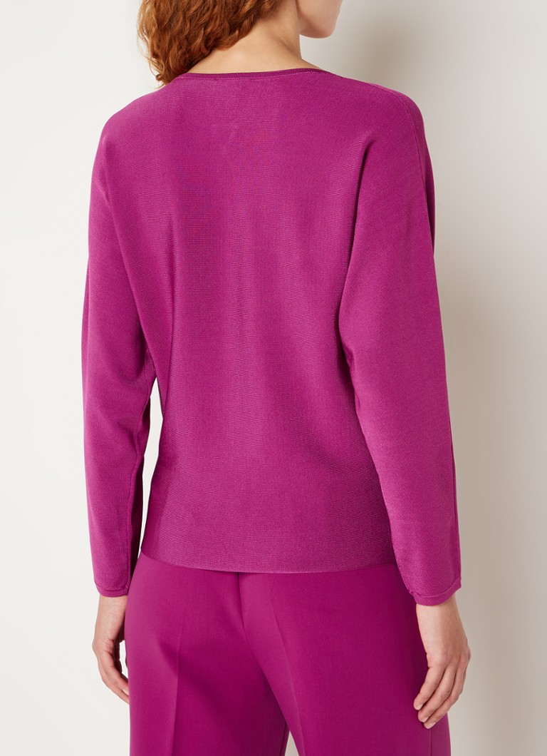 Top Phase Eight a maglia fine con scollo a goccia