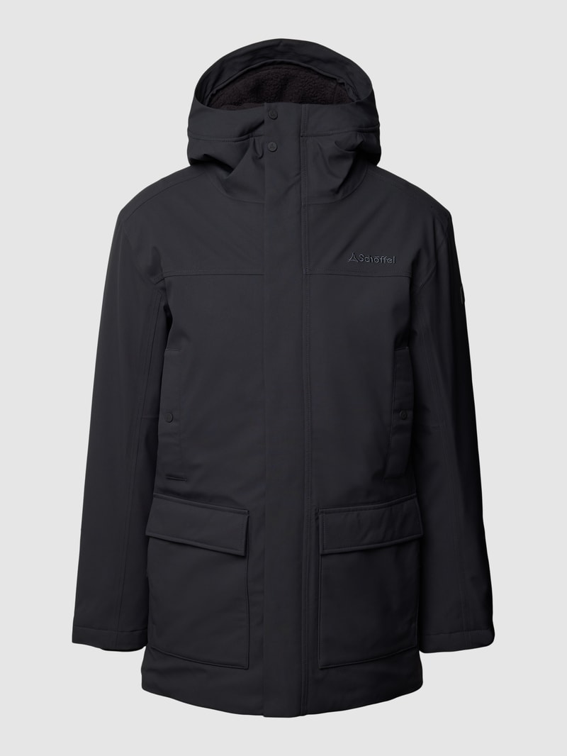 Parka mit Pattentaschen Modell 'ROTTERDAM' in schwarz