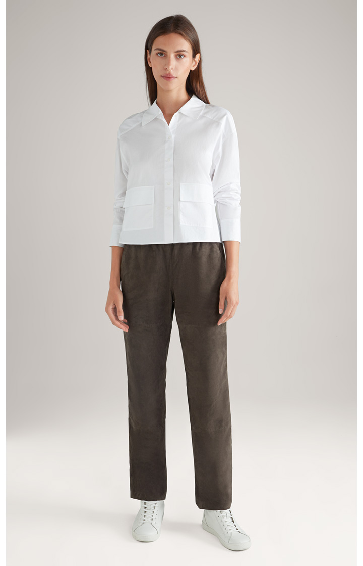 Lederhose in Grau-Braun