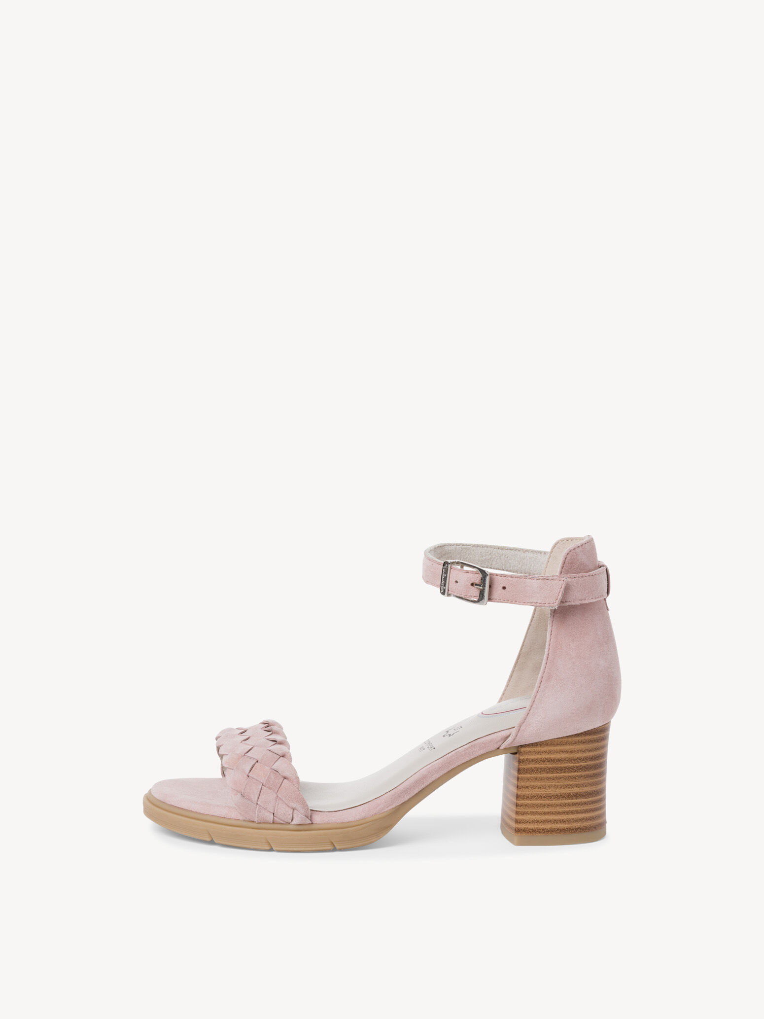 Sandale à talon en cuir - rose