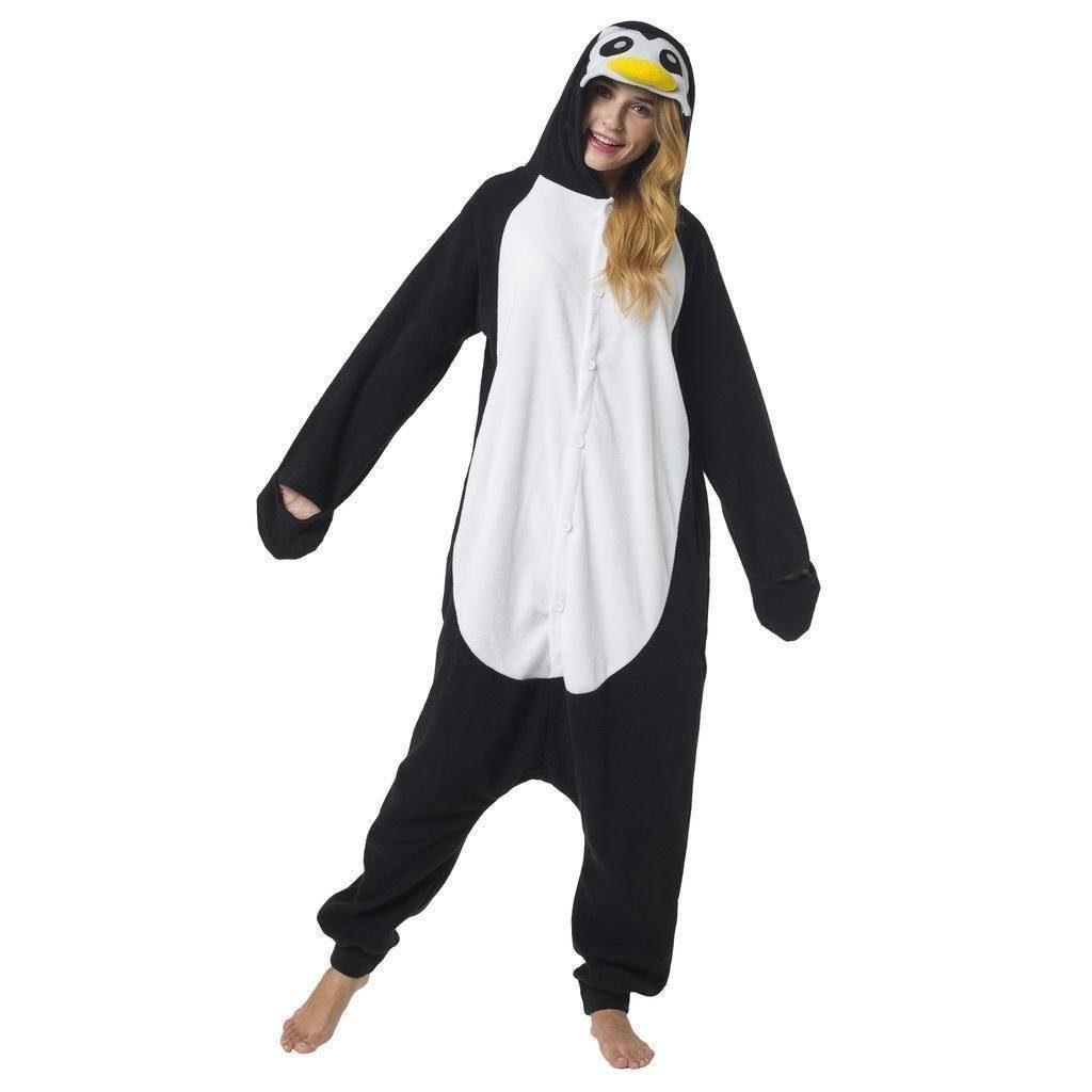 Katara Partyanzug Meerestiere Jumpsuit Onesie Kostüm für Erwachsene S-XL, Fasching, Hai, Frosch, Krokodil, Nilpferd, Pinguin, Polarbär, Schildkröte, Robbe