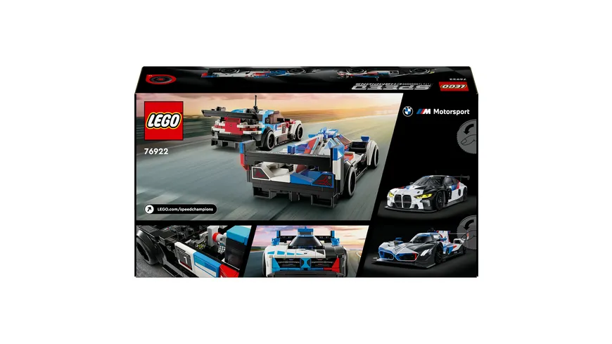 LEGO Speed Champions 76922 BMW M4 GT3 & BMW M Hybrid V8 Rennwagen Modellauto