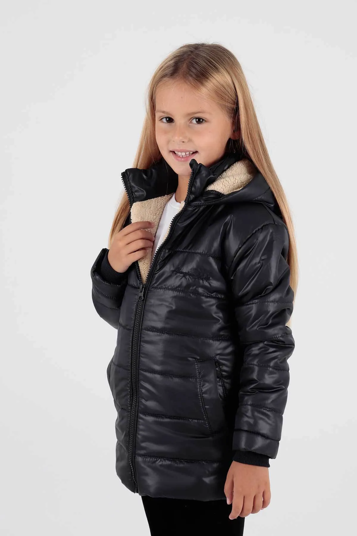 AHENGİM  Kindermantel für Mädchen mit Welsoft-Innenseite, Mädchenmantel Ak2236