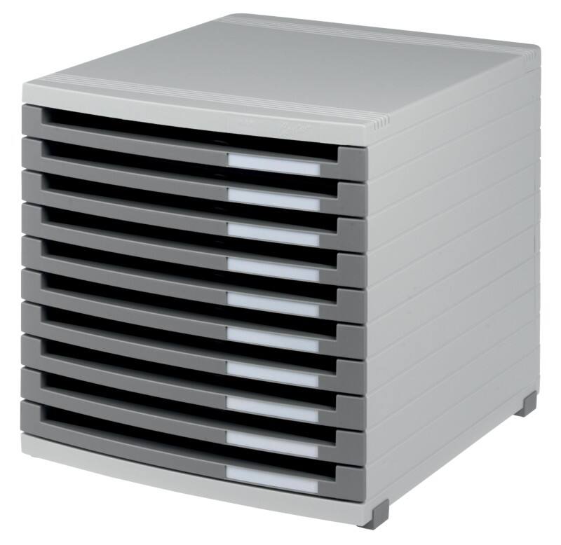 HAN CONTUR Schubladensystem 10 CONTUR DIN A4 Kunststoff Grau, Hellgrau 30 x 38,2 x 30,7 cm