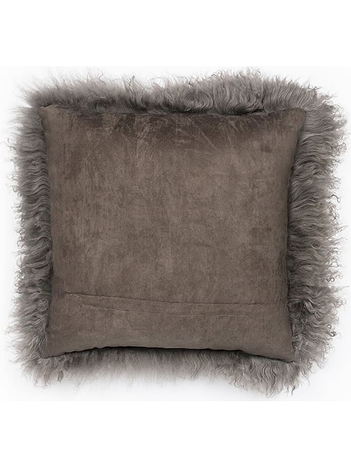Hofbrucker Kissen mit Schaffell in Grau günstig kaufen 40x40 cm