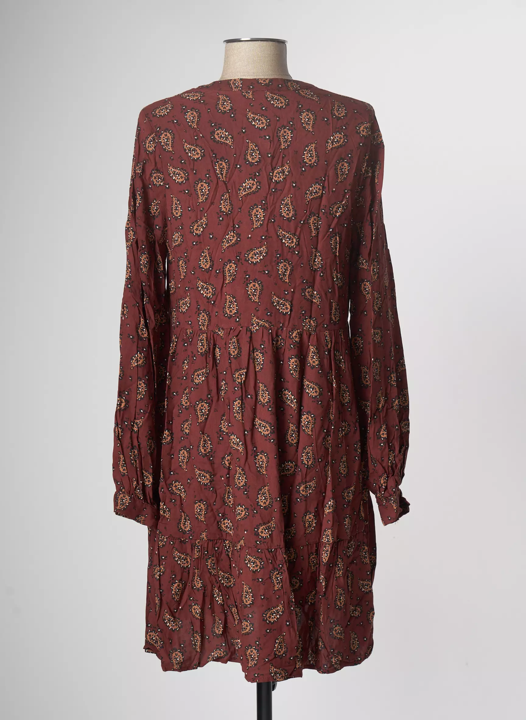 An Ge Robes Mi Longues Femme couleur marron