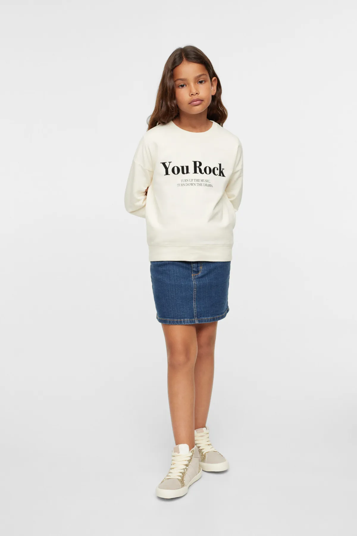 MANGO Kids  Sweatshirt - Weiß - Regular Fit