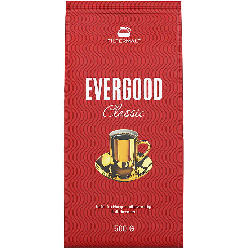 Evergood Kaffe filtermalt 500 g Evergood Classic