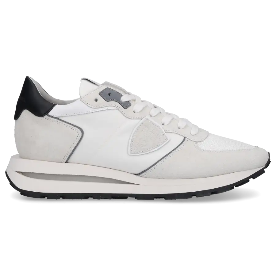 Philippe Model - Sneaker low TROPEZ HAUTE Veloursleder Textil - weiß