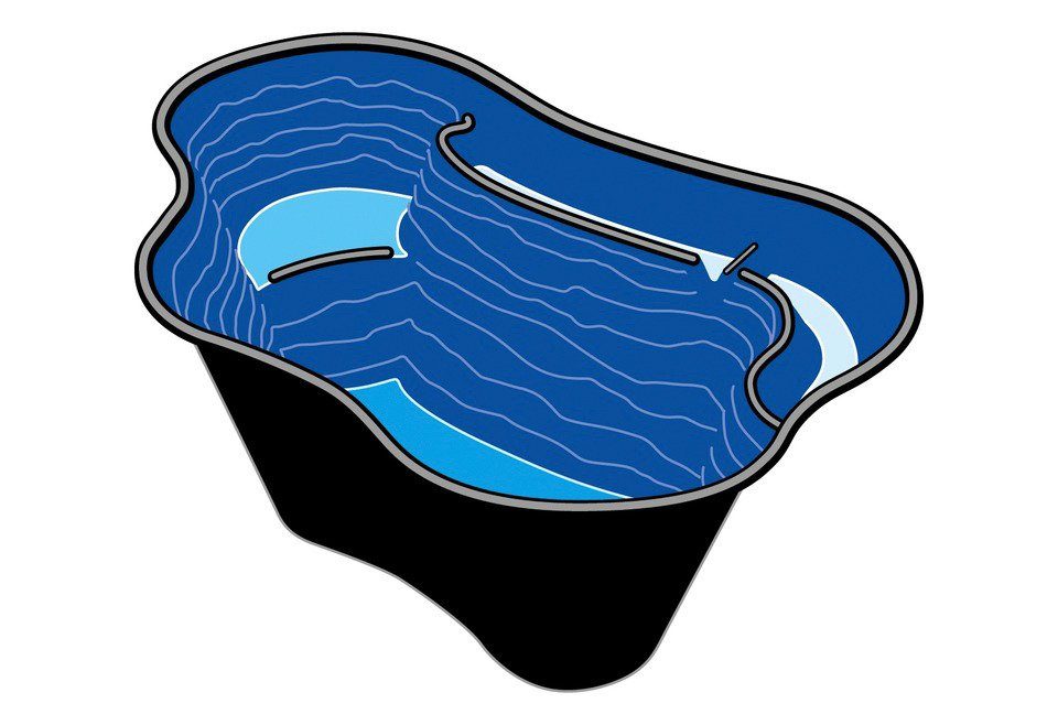 Ubbink Fertigteich Calmuss SII, BxLxH: 90x135x45 cm, 220 l