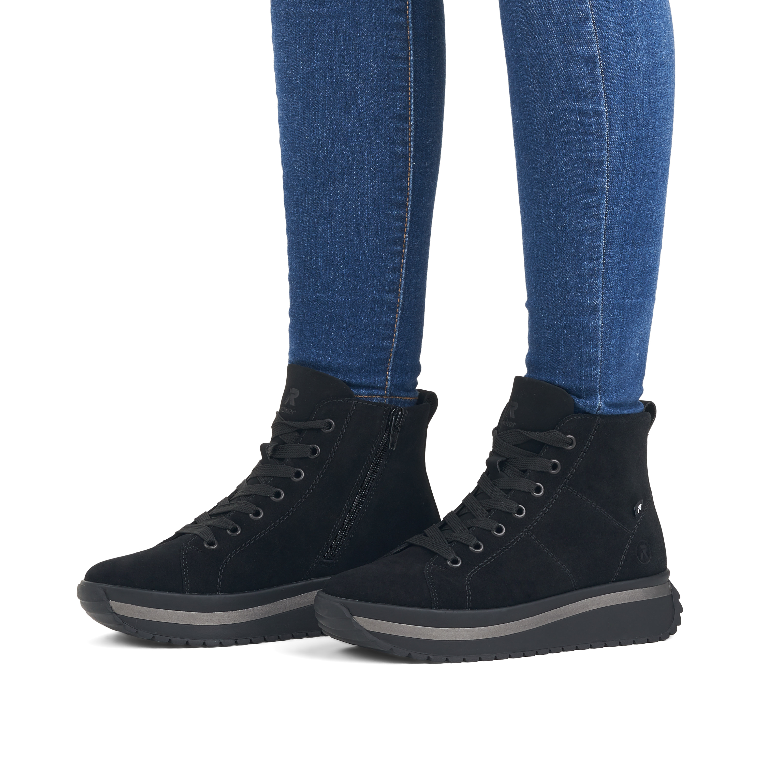 Rieker Damen Sneaker High deep black