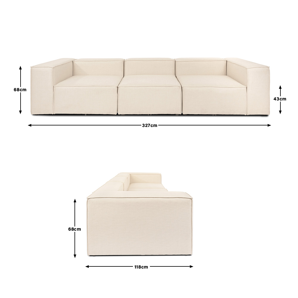 Home Deluxe Modulares Sofa VERONA - M beige