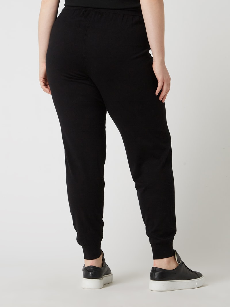 PLUS SIZE Strickhose aus Viskosemischung Modell 'Edith' in schwarz