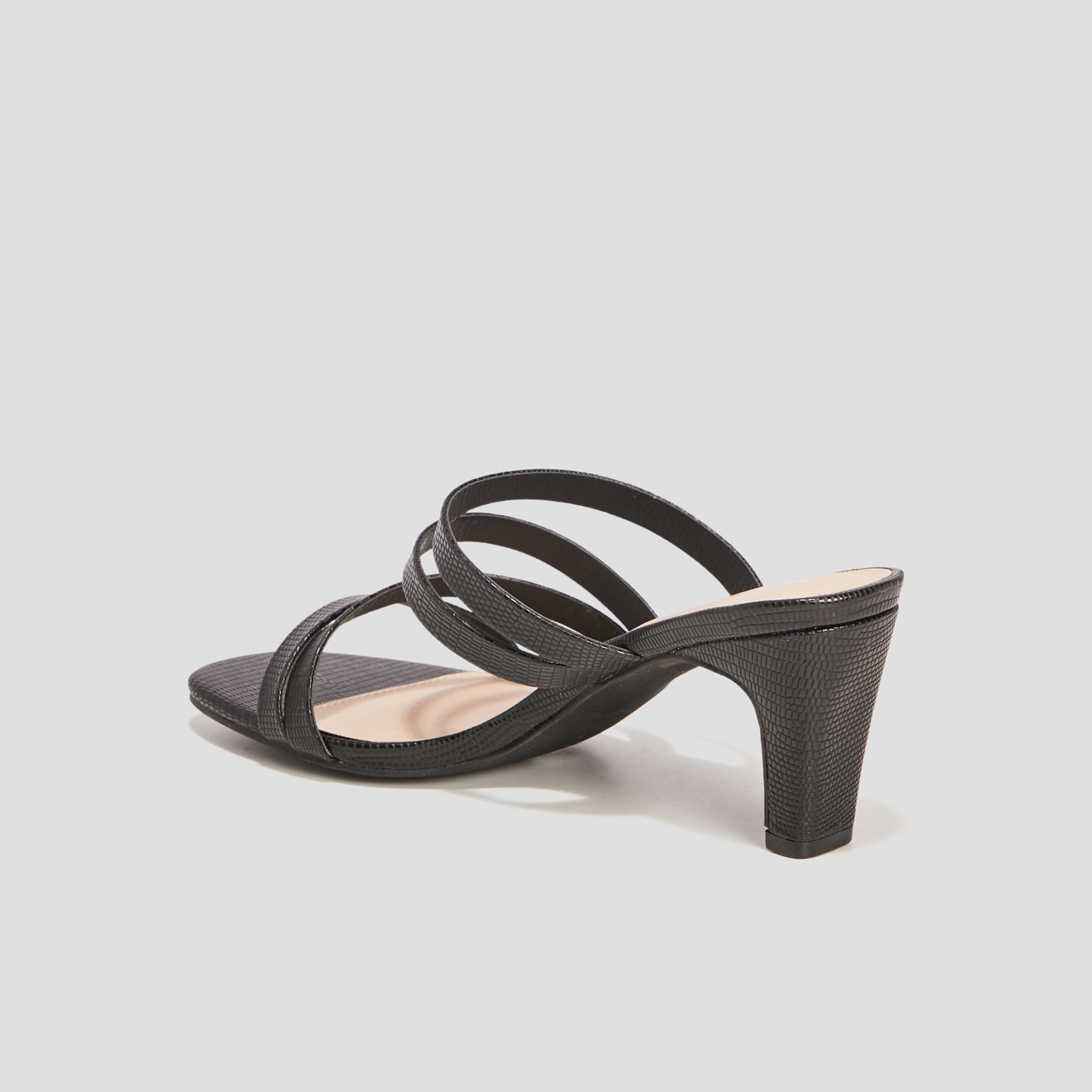 Mules à talons noir femme | La Halle