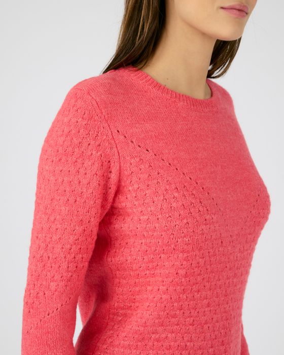 Pull maille ajourée et point fantaisie Thermolactyl