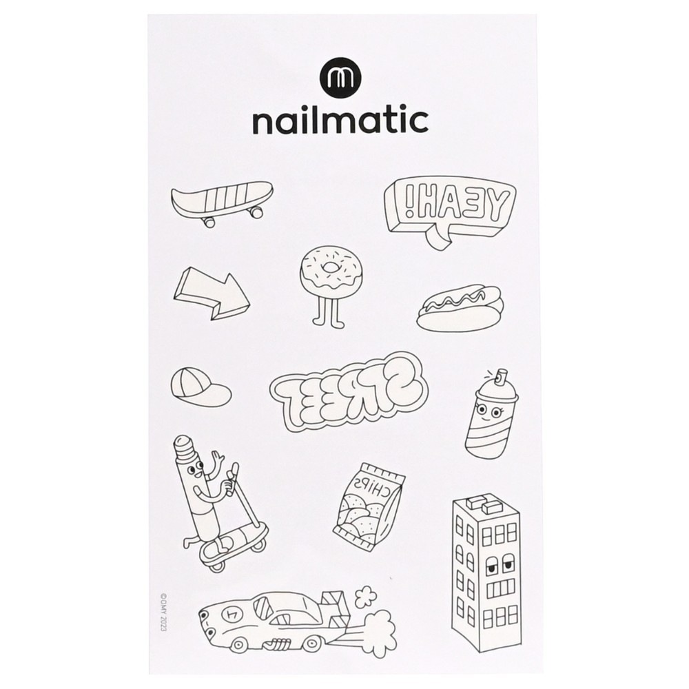 Nailmatic tatoveringsfargeleggingsark - byverden