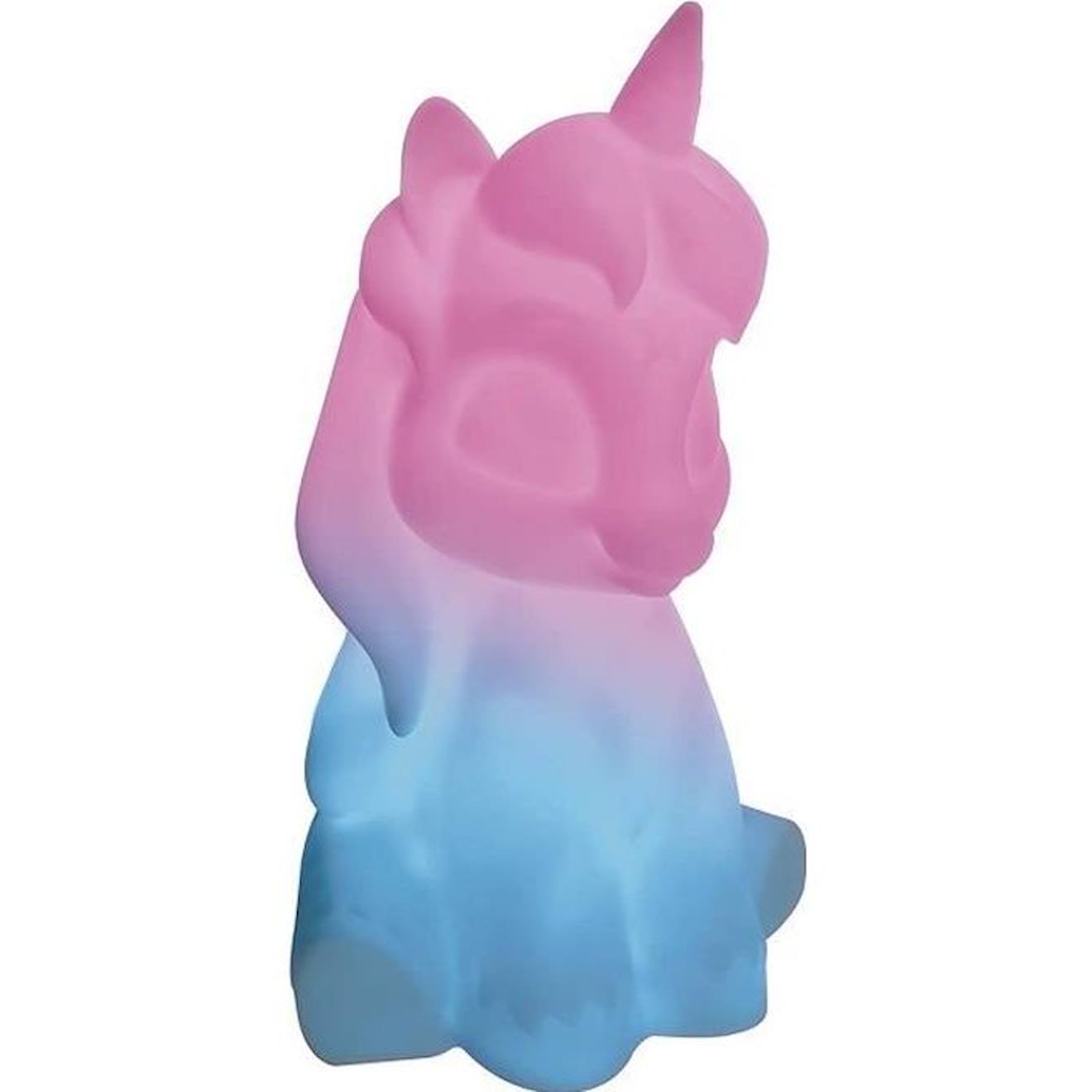 Licorne Veilleuse en 3D env 20 cm avec diffusion lumière en couleurs bleu