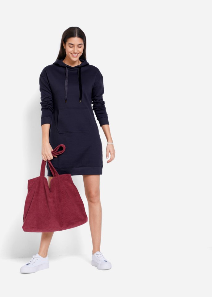 Sweatkleid mit Kapuze