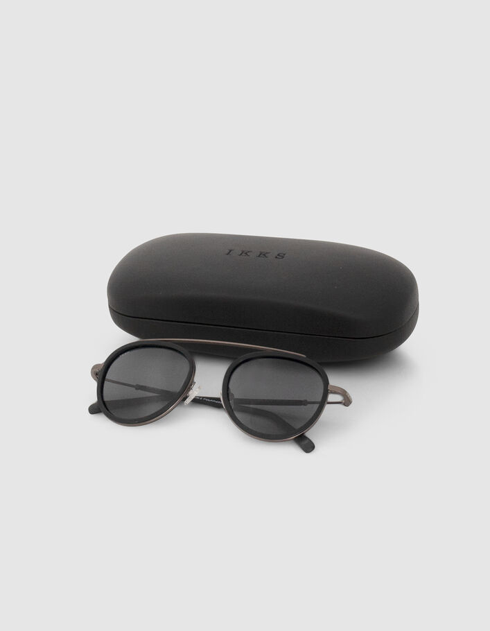 Lunettes solaires noires style pantos Homme