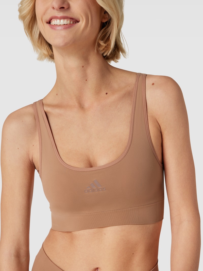 Bustier mit Label-Detail in hellbraun