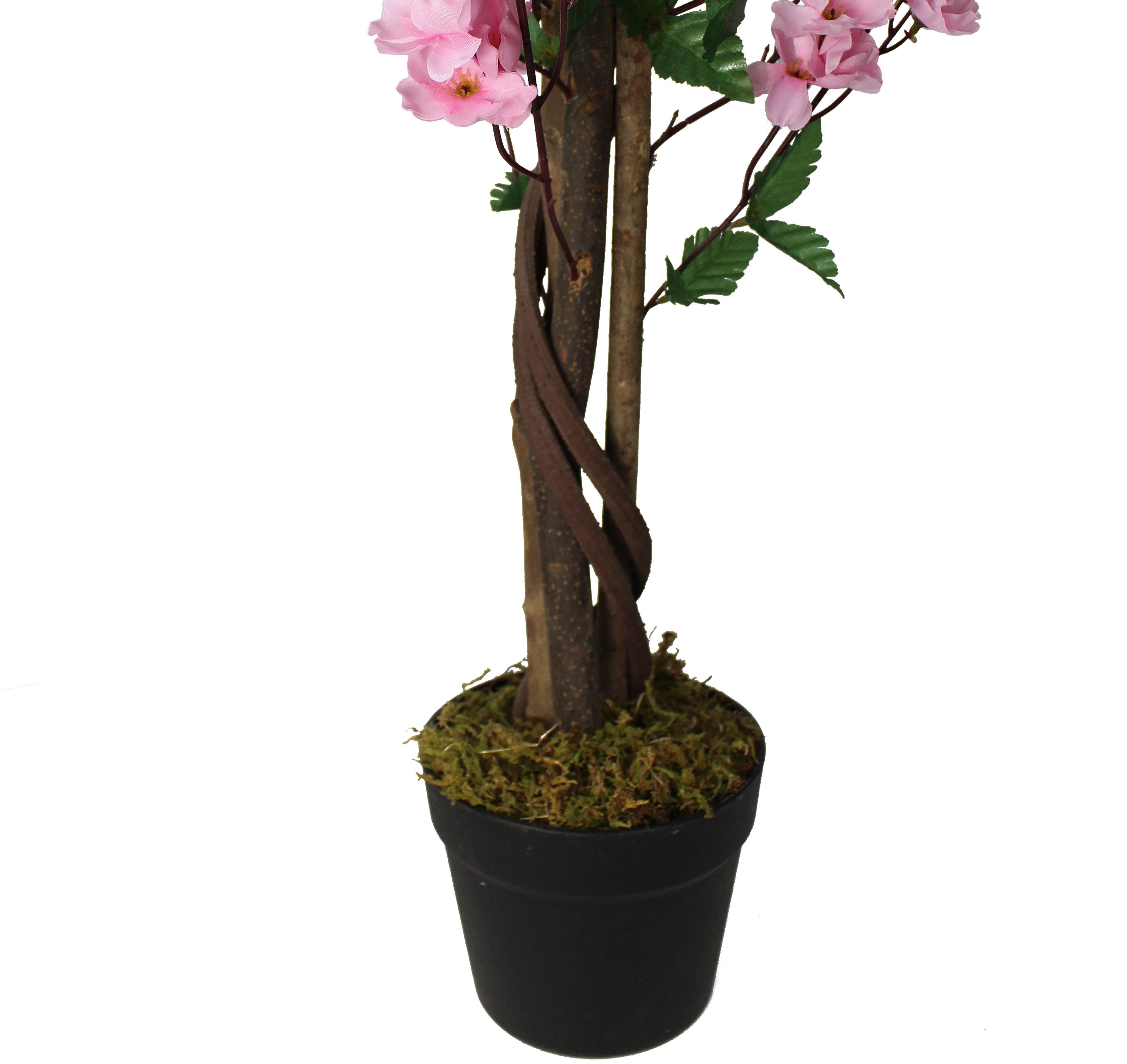 Kunstpflanze Blütenbaum Wintersweet Künstliche Pflanze Blüten Pink Wintersweet, Arnusa, Höhe 120 cm, fertig im Topf