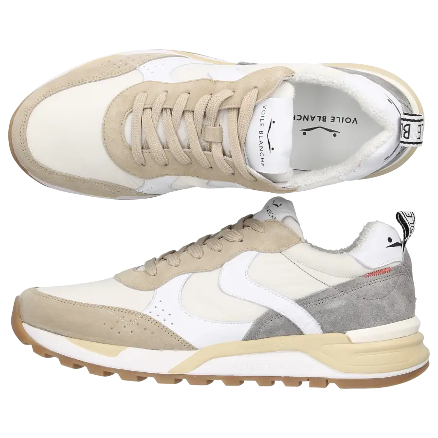VOILE BLANCHE - Sneaker low MAGG Veloursleder - weiß