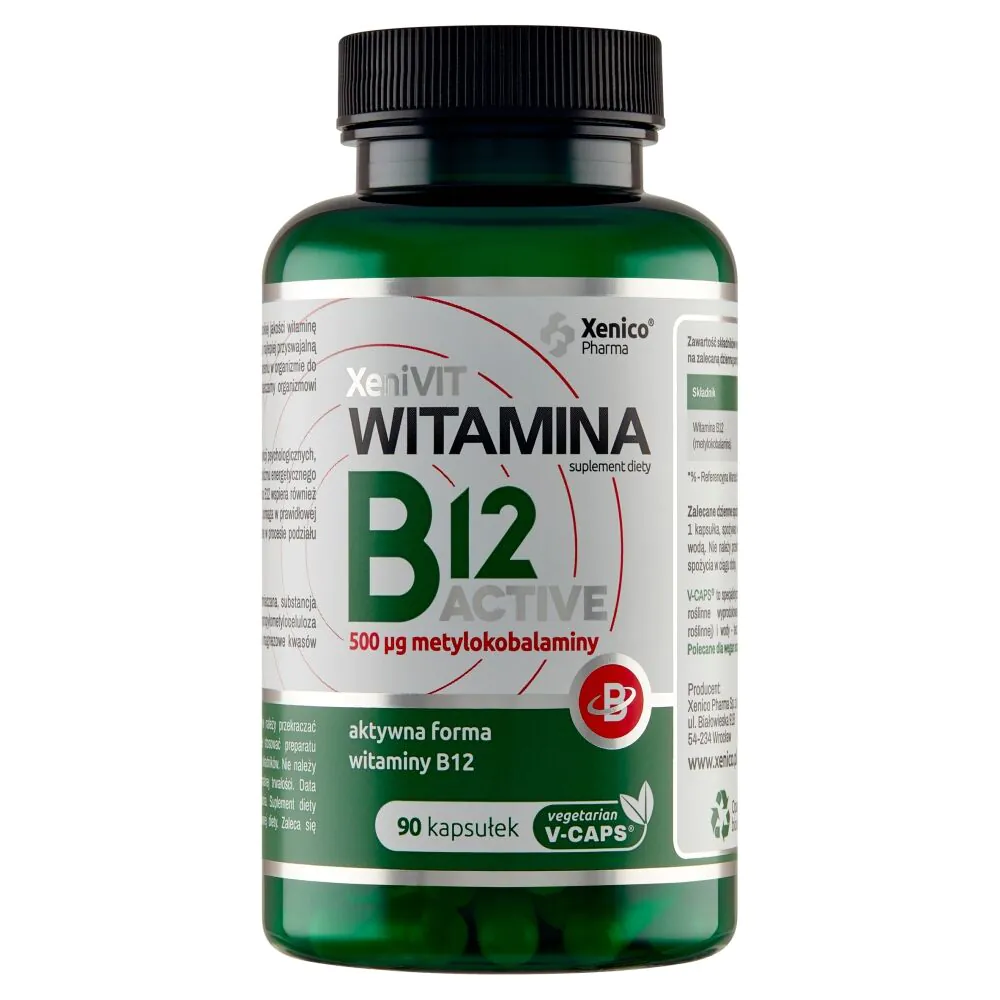 „Xenico“ vitamino B12 aktyvusis metilokobalaminas 500 mcg 90 kapsulių