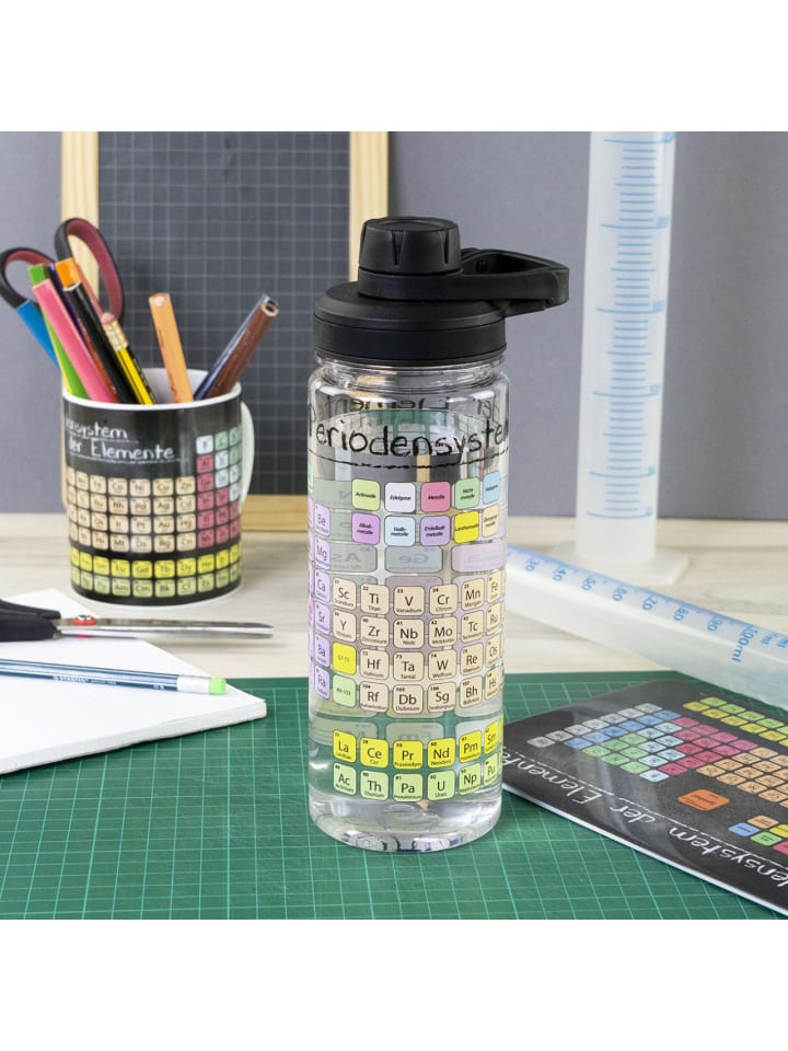 Geda Labels Trinkflasche Periodensystem in schwarz - 700ml günstig kaufen onesize